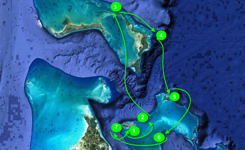 Яхтенный маршрут по Багамам из Нассау