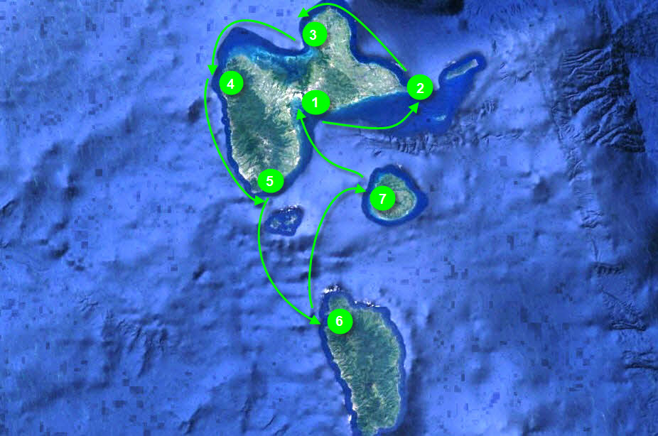 Яхтенный маршрут с острова Гваделупа